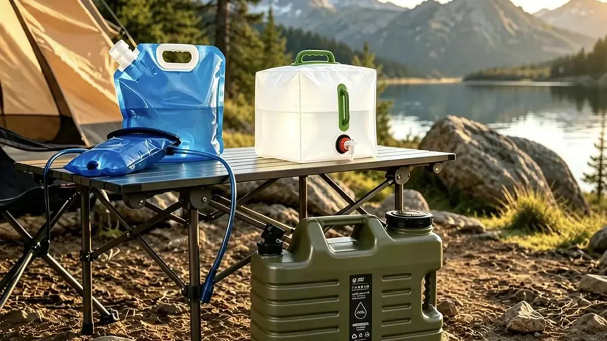SHAFON portable outdoor water dispensing and storage solutions for camping travel sports featuring water containers pumps caps taps and accessories