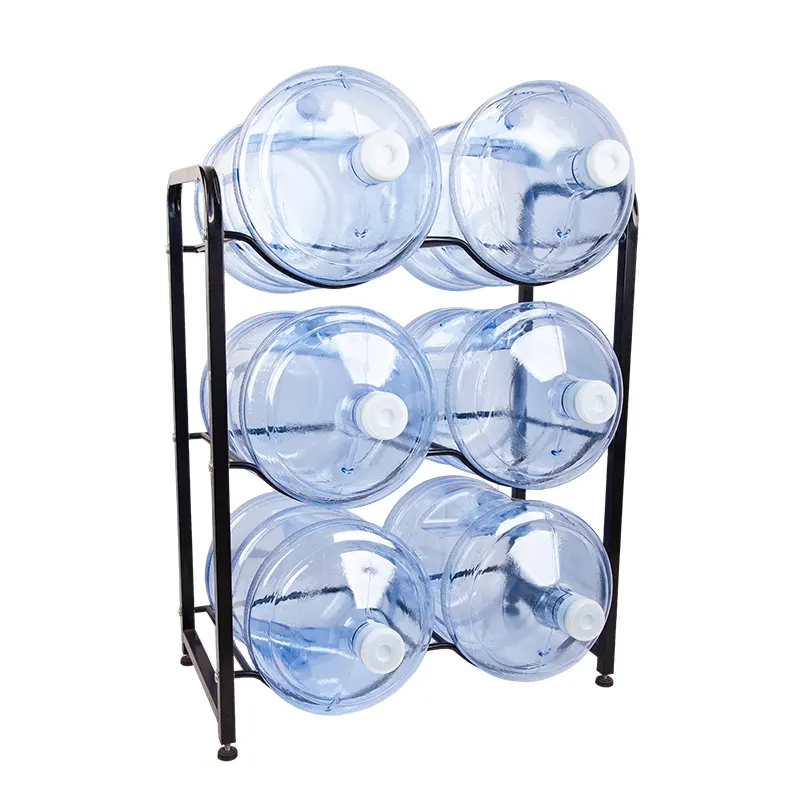 double row 3 tier water bottle rack