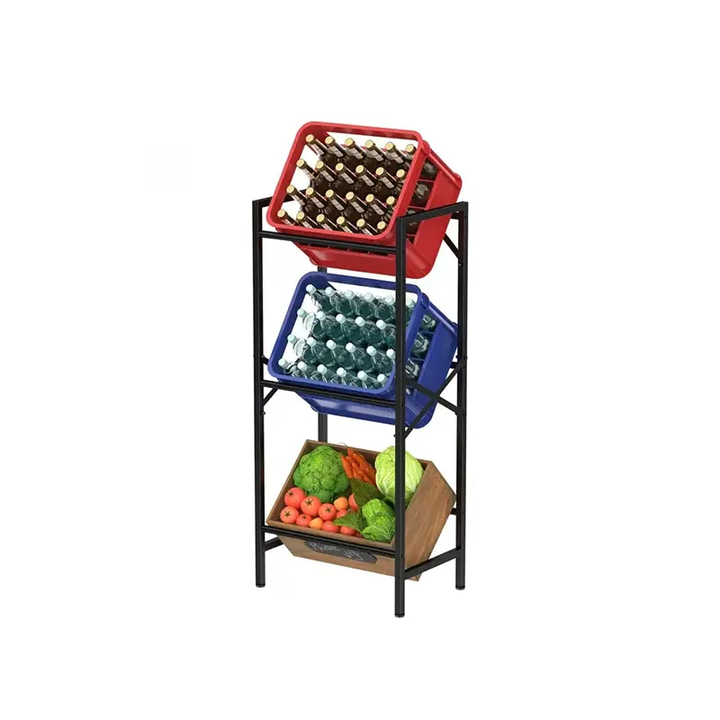 heavy duty 3 tier crate rack